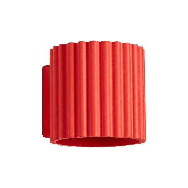 Kinkiet aluminiowy kwadratowy czerwony AURA z serii AURA SL.2420 - Sollux Lighting