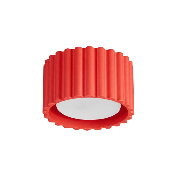 Plafon aluminiowy kwadratowy czerwony 10cm AURA 1 z serii AURA SL.2421 - Sollux Lighting
