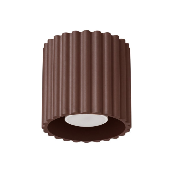 Plafon aluminiowy brązowy kwadratowy 10cm AURA 1 z serii AURA SL.2423 - Sollux Lighting