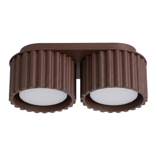 Plafon aluminiowy brązowy 2-punktowy AURA 2 z serii AURA SL.2427 - Sollux Lighting