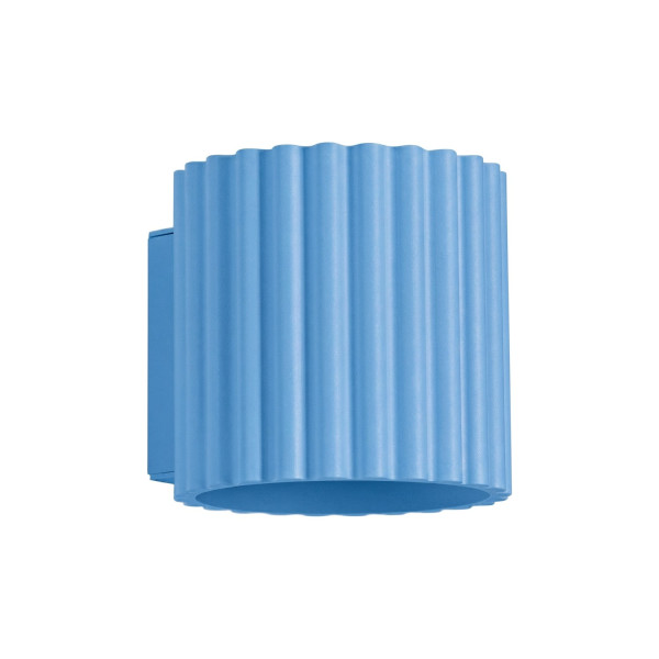 Kinkiet aluminiowy błękitny kwadratowy 10cm G9 z serii AURA SL.2430 - Sollux Lighting