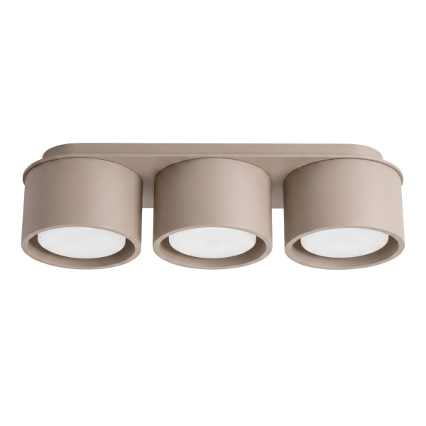 Plafon aluminiowy prostokątny taupe 3-punktowy MODO z serii MODO SL.2448 - Sollux Lighting