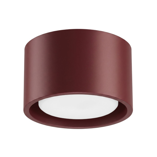 Plafon aluminiowy kwadratowy burgundowy 10cm MODO 1 z serii MODO SL.2454 - Sollux Lighting