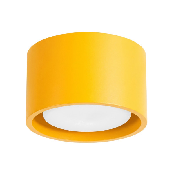 Plafon aluminiowy kwadratowy żółty 10cm MODO 1 z serii MODO SL.2474 - Sollux Lighting