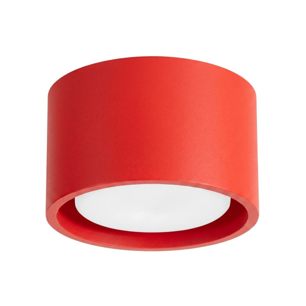 Plafon aluminiowy czerwony kwadratowy 10cm MODO 1 z serii MODO SL.2478 - Sollux Lighting