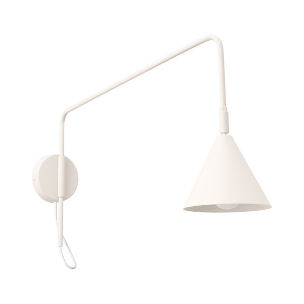 Kinkiet stalowy beżowy z włącznikiem NOX 1 SL.2494 - Sollux Lighting