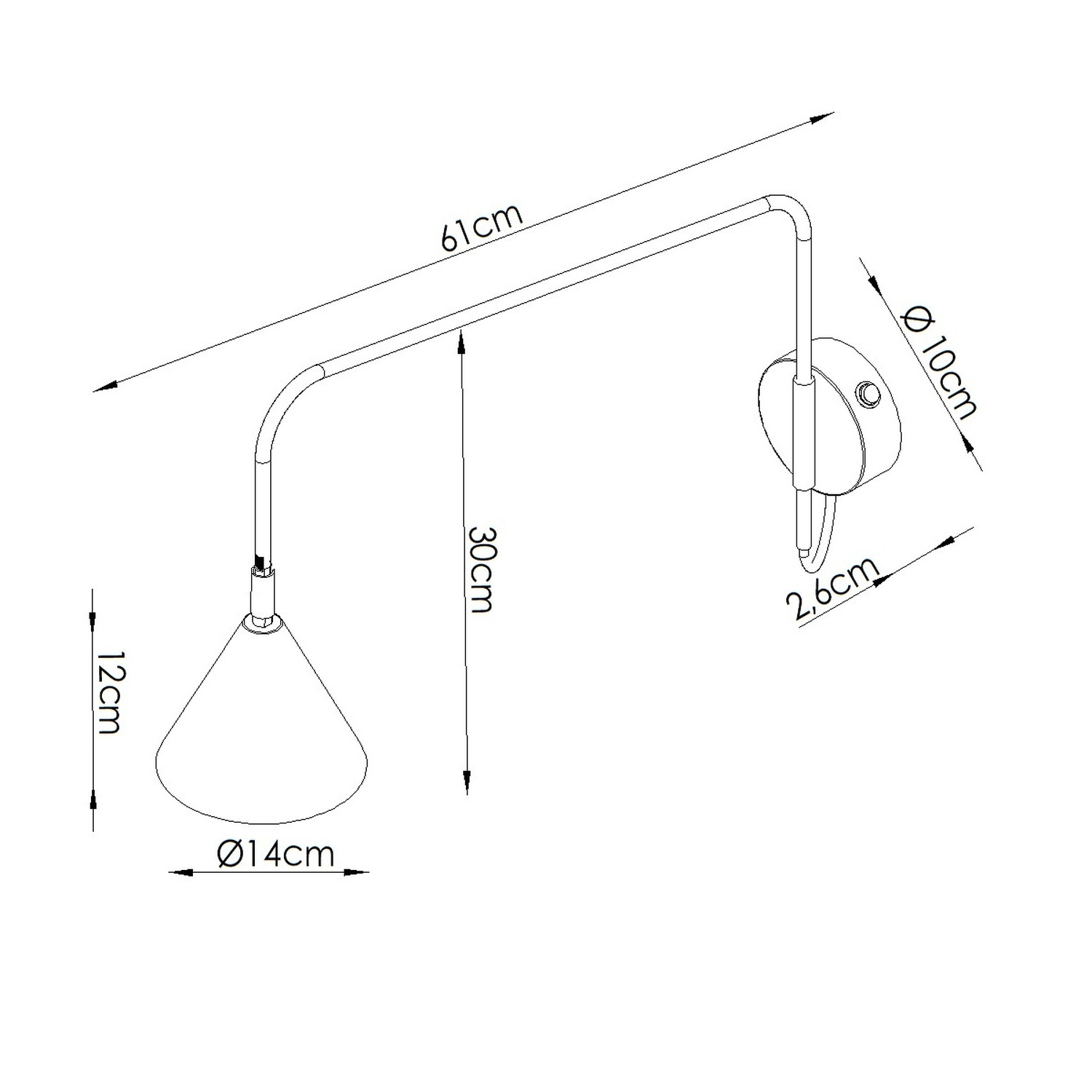 Kinkiet stalowy beżowy z włącznikiem NOX 1 SL.2494 - Sollux Lighting - obrazek 10