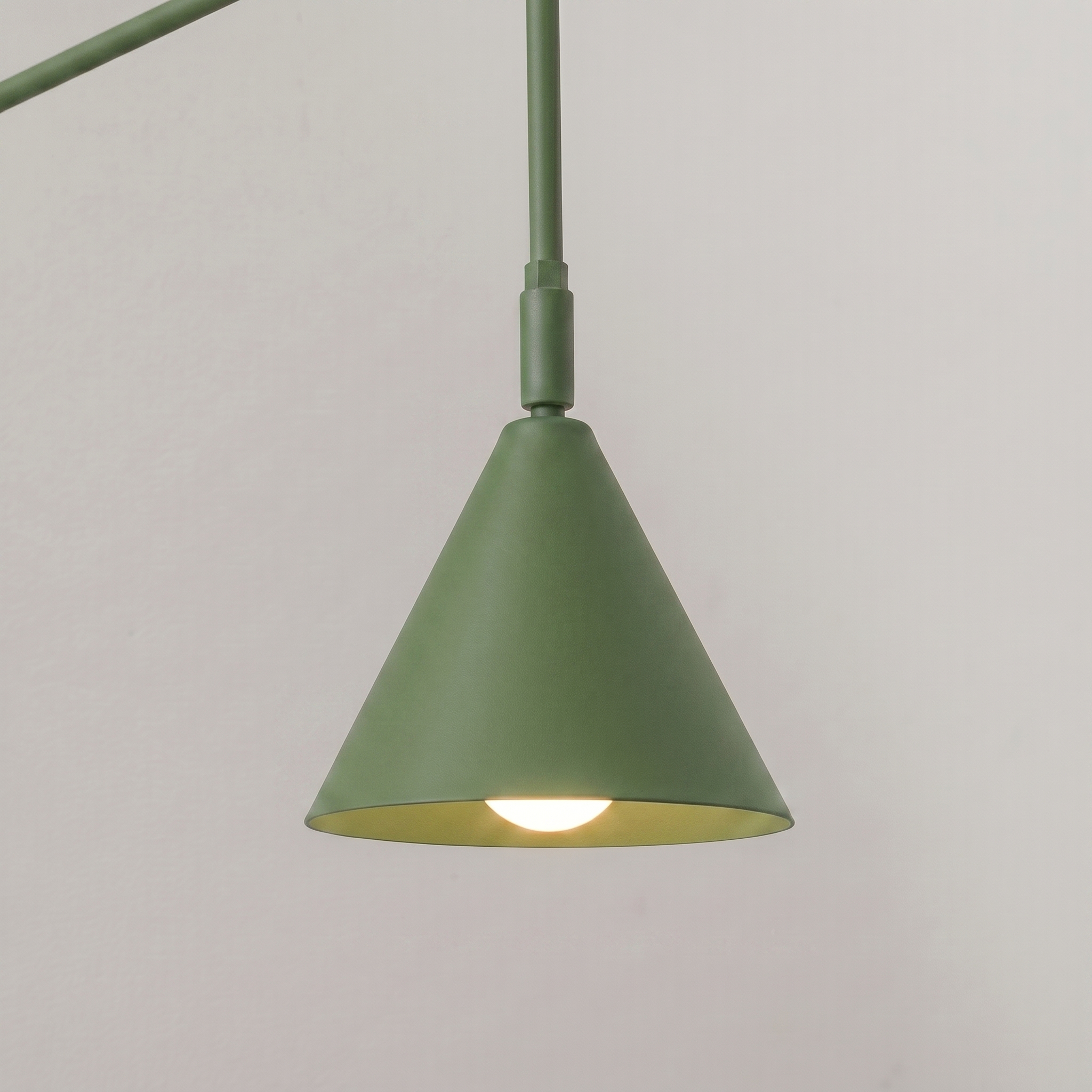 Kinkiet stalowy zielony oliwkowy 61cm z włącznikiem NOX 1 SL.2495 - Sollux Lighting - obrazek 4