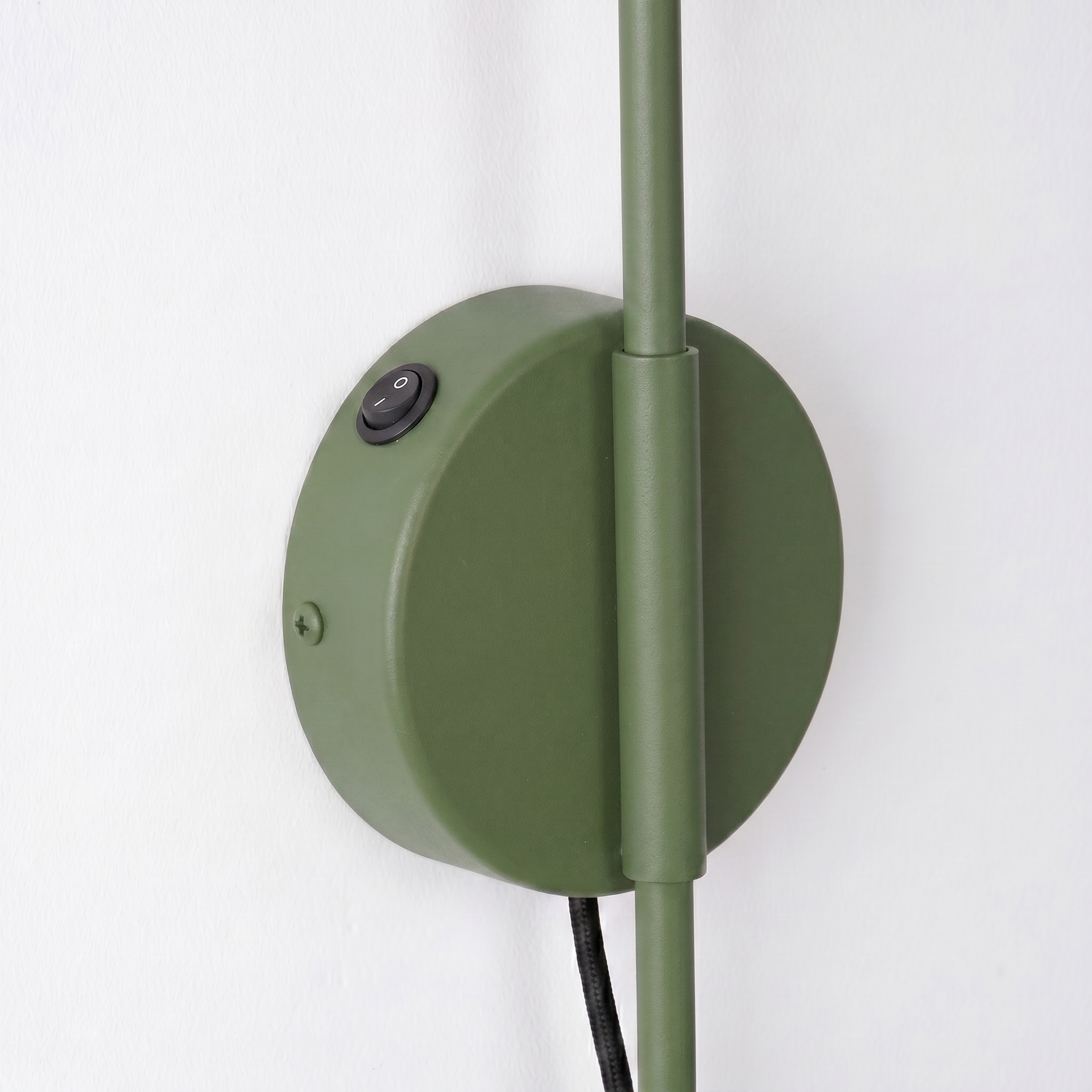 Kinkiet stalowy zielony oliwkowy 61cm z włącznikiem NOX 1 SL.2495 - Sollux Lighting - obrazek 7