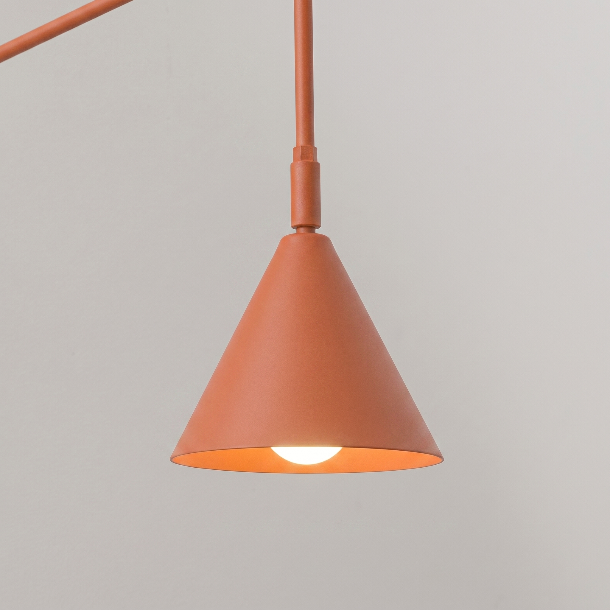 Kinkiet stalowy ochra czerwona z włącznikiem NOX 1 SL.2496 - Sollux Lighting - obrazek 4