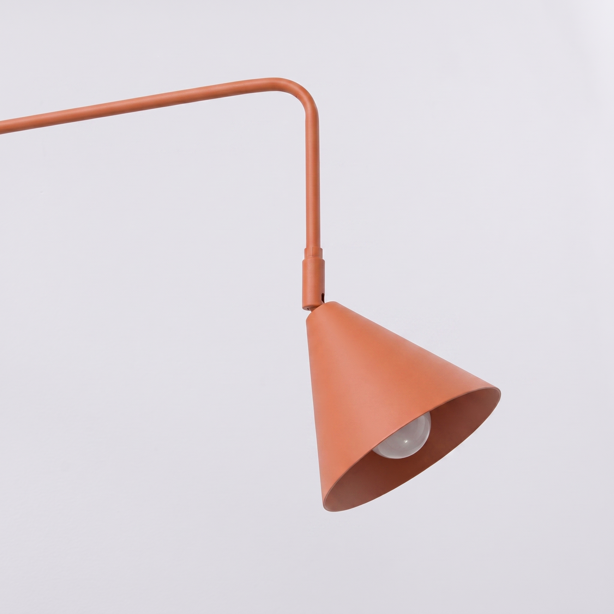 Kinkiet stalowy ochra czerwona z włącznikiem NOX 1 SL.2496 - Sollux Lighting - obrazek 5