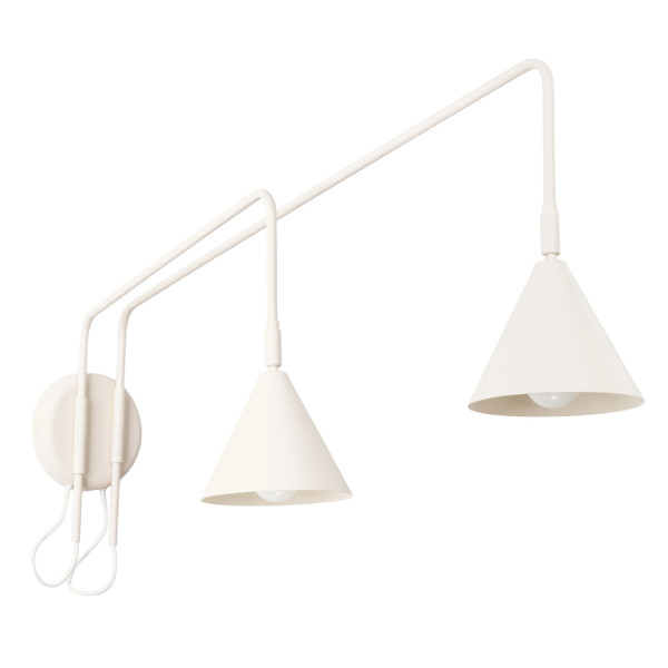 Kinkiet stalowy beżowy poziomy 61cm NOX 2 SL.2509 - Sollux Lighting