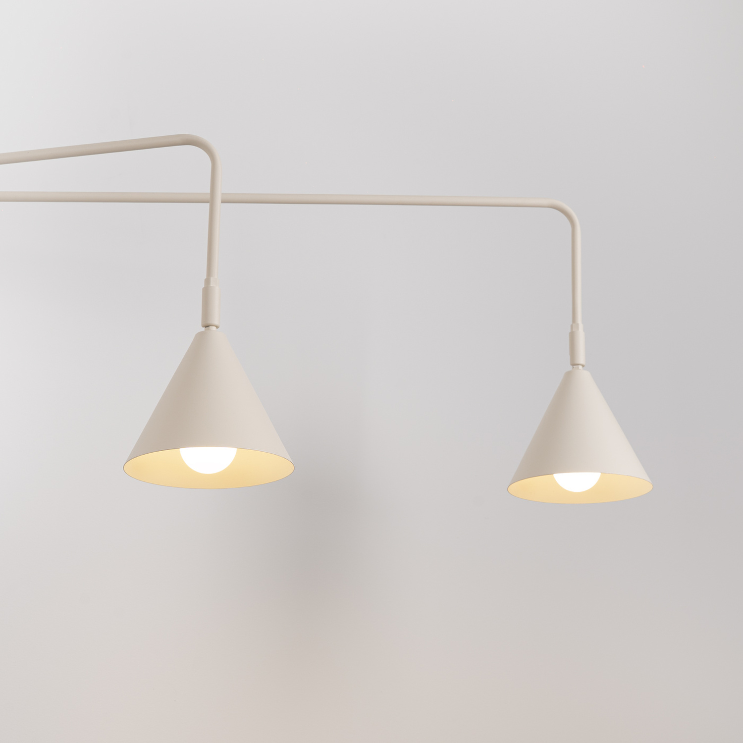 Kinkiet stalowy beżowy poziomy 61cm NOX 2 SL.2509 - Sollux Lighting - obrazek 4
