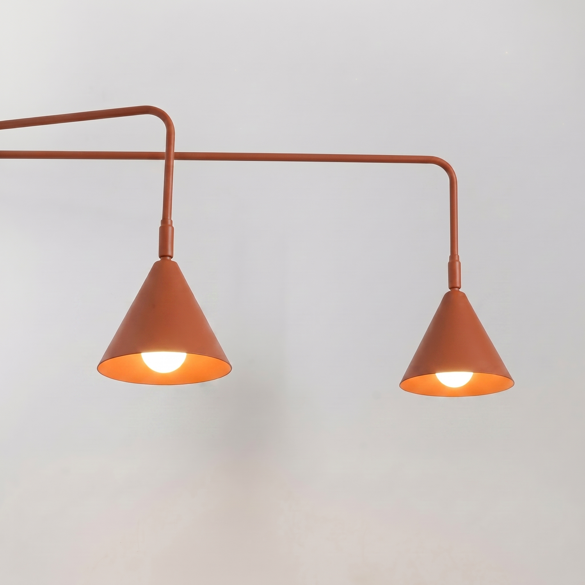 Kinkiet stalowy ochra czerwona z włącznikiem NOX 2 z serii NOX SL.2511 - Sollux Lighting - obrazek 4