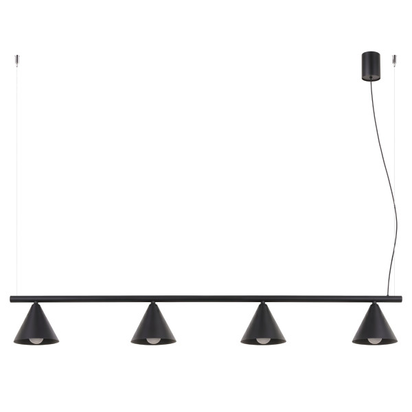 Żyrandol stalowy czarny 4-punktowy NOX 4L z serii NOX SL.2552 - Sollux Lighting