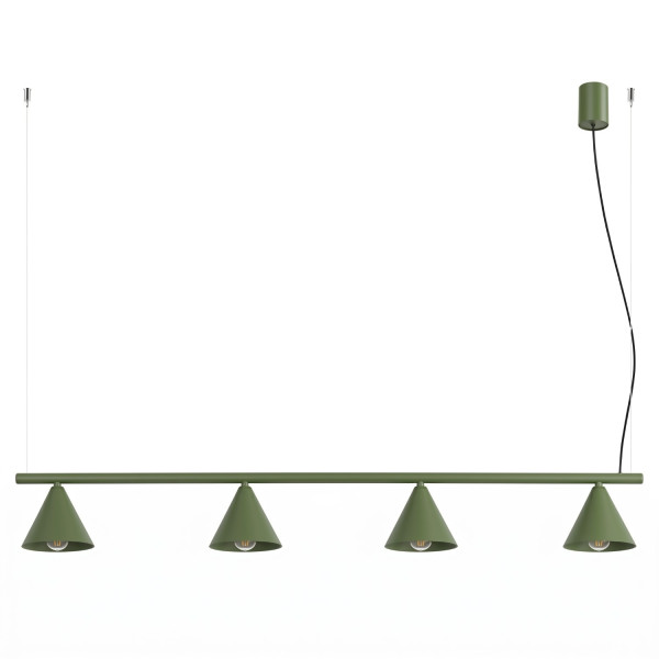 Żyrandol stalowy oliwkowy 4-punktowy NOX 4L SL.2555 - Sollux Lighting