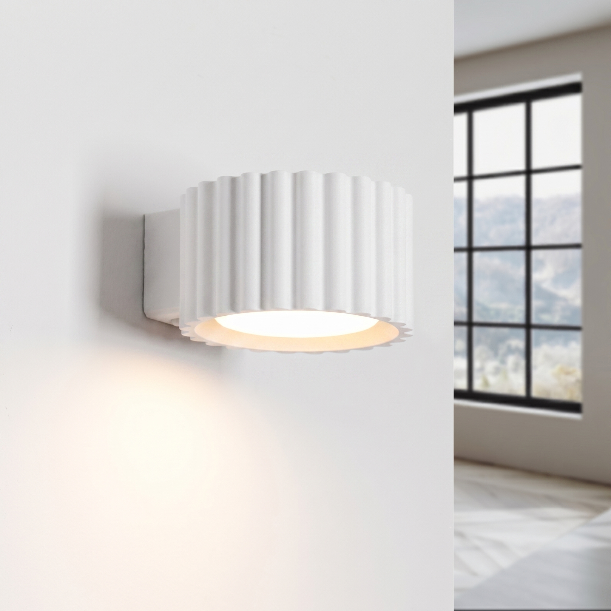 Kinkiet aluminiowy biały 10cm Gx53 z serii AURA SL.2612 - Sollux Lighting - obrazek 3