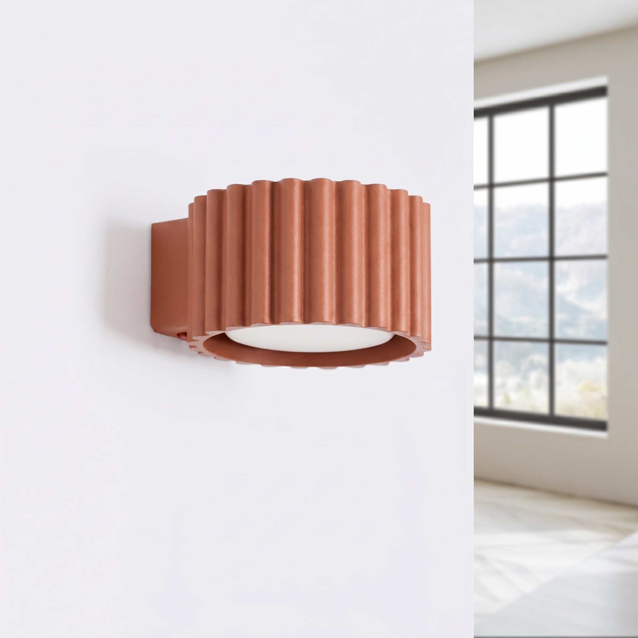 Kinkiet aluminiowy ochra czerwona 10cm Gx53 z serii AURA SL.2616 - Sollux Lighting - obrazek 2