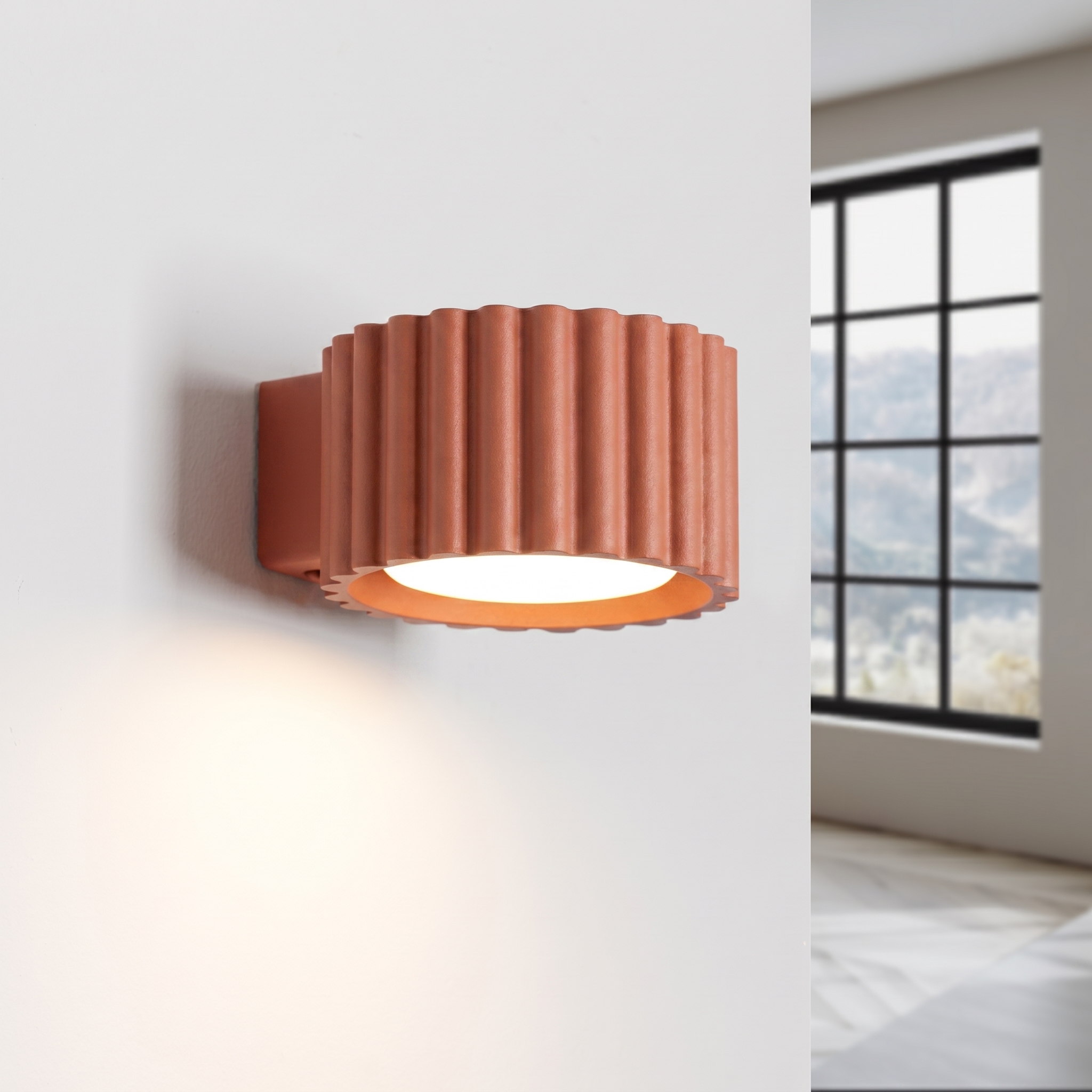 Kinkiet aluminiowy ochra czerwona 10cm Gx53 z serii AURA SL.2616 - Sollux Lighting - obrazek 3