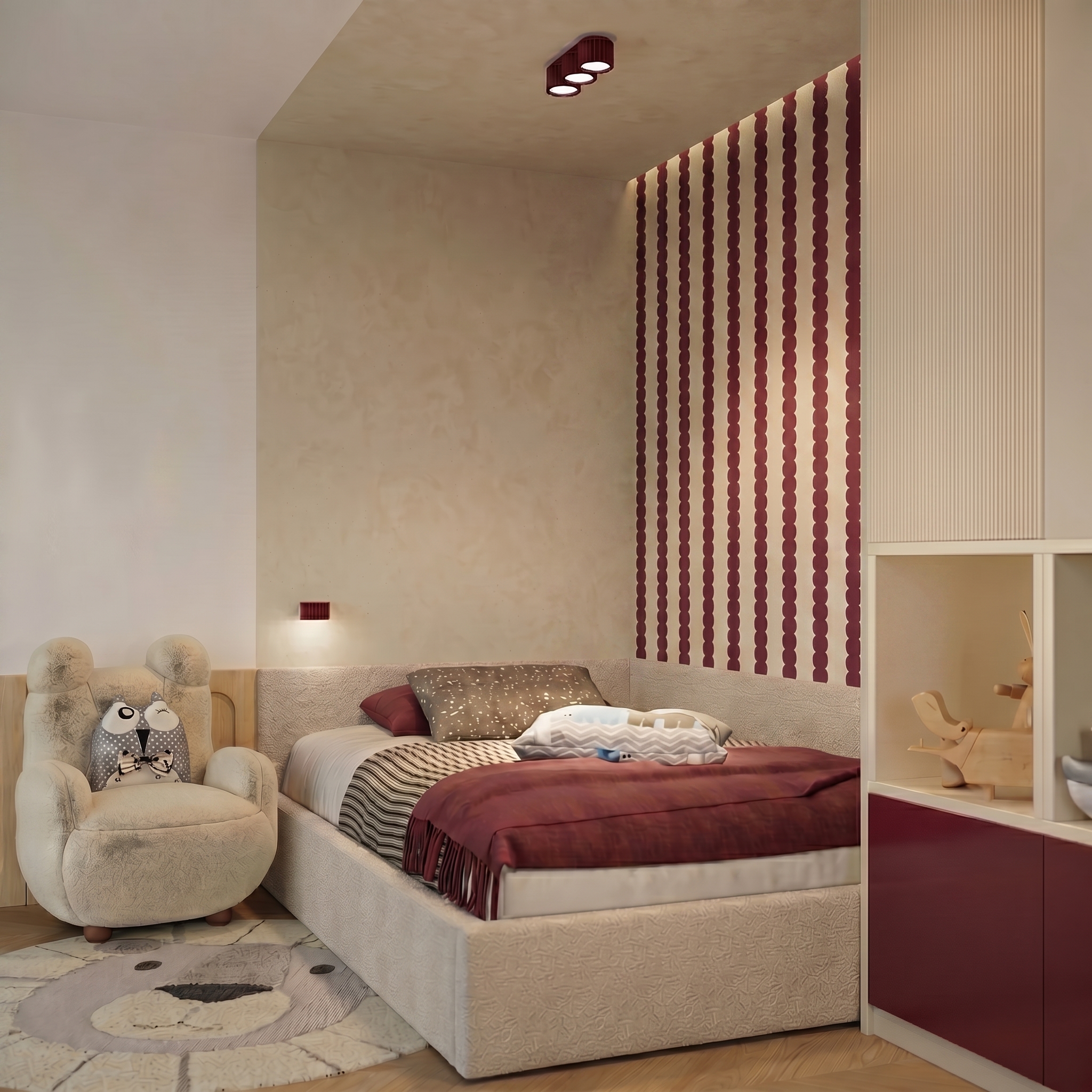 Kinkiet aluminiowy burgundowy 12cm z serii AURA SL.2620 - Sollux Lighting - obrazek 10