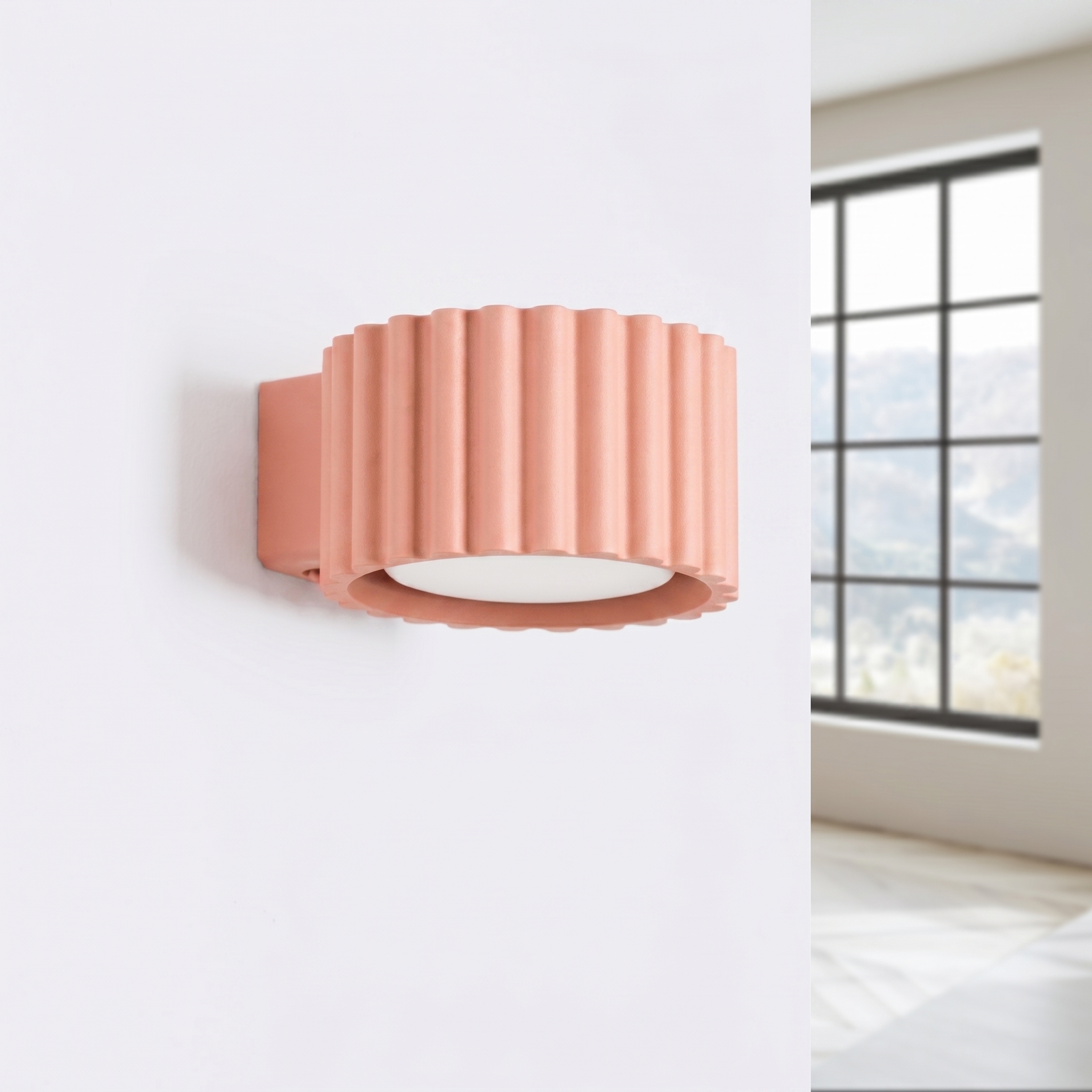Kinkiet aluminiowy brzoskwiniowy 10cm Gx53 z serii AURA SL.2621 - Sollux Lighting - obrazek 2
