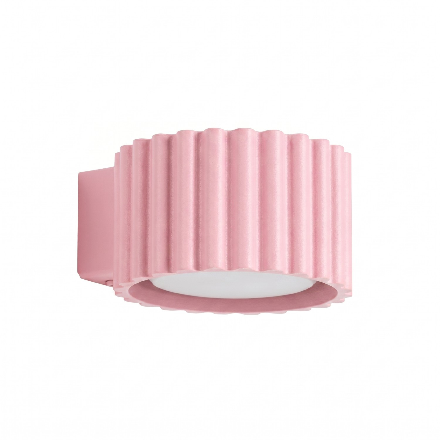 Kinkiet aluminiowy różowy kwadratowy 10cm z serii AURA SL.2622 - Sollux Lighting
