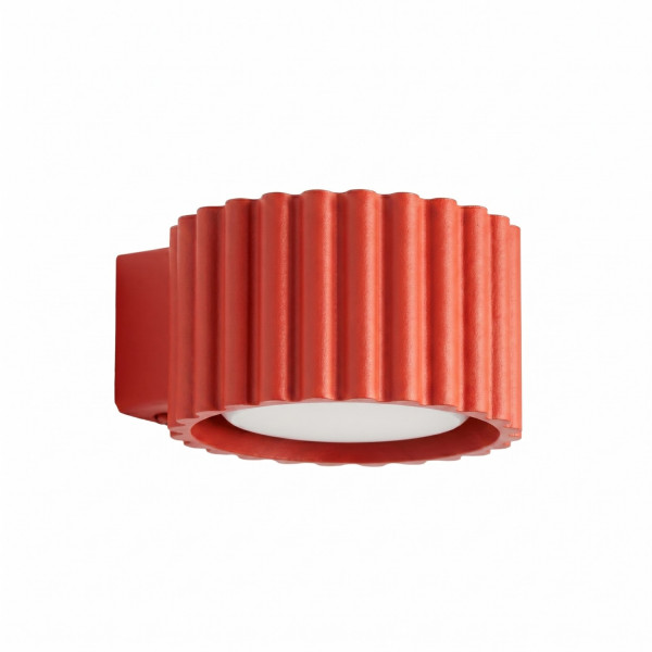 Kinkiet aluminiowy kwadratowy czerwony 10cm AURA z serii AURA SL.2625 - Sollux Lighting