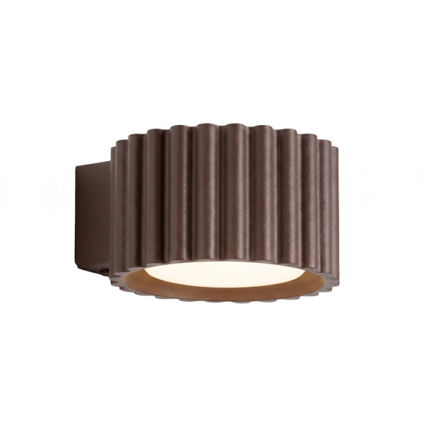 Kinkiet aluminiowy brązowy kwadratowy 10cm z serii AURA SL.2626 - Sollux Lighting
