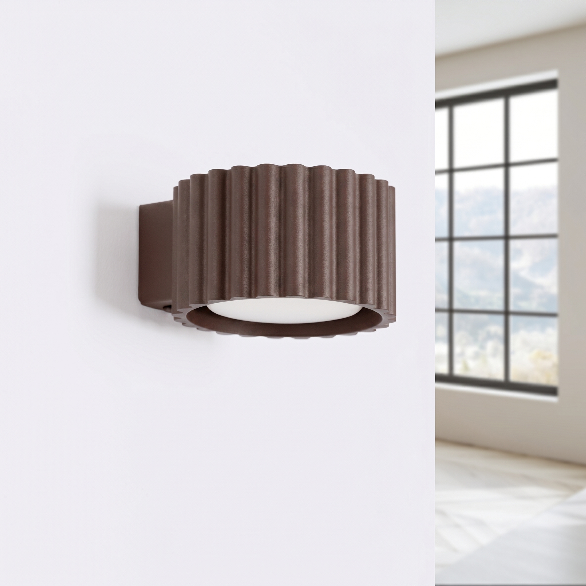 Kinkiet aluminiowy brązowy kwadratowy 10cm z serii AURA SL.2626 - Sollux Lighting - obrazek 2