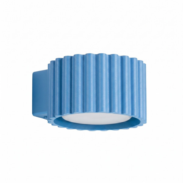 Kinkiet aluminiowy błękitny kwadratowy 10cm z serii AURA SL.2627 - Sollux Lighting