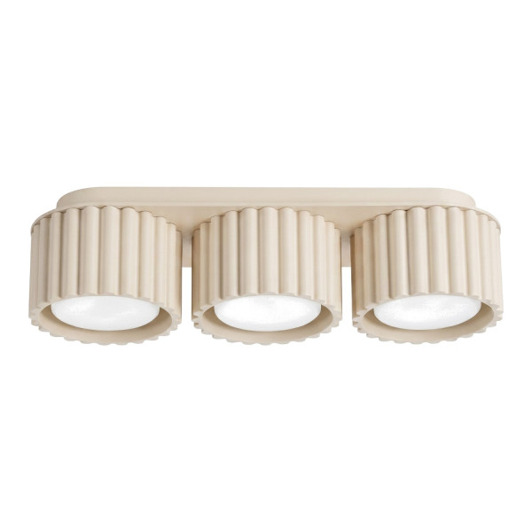 Plafon aluminiowy beżowy 3-punktowy AURA 3 z serii AURA SL.2630 - Sollux Lighting