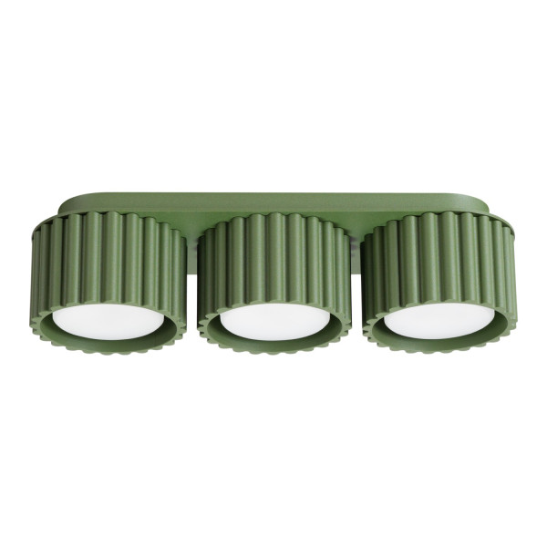 Plafon aluminiowy oliwkowy 3-punktowy AURA 3 z serii AURA SL.2631 - Sollux Lighting