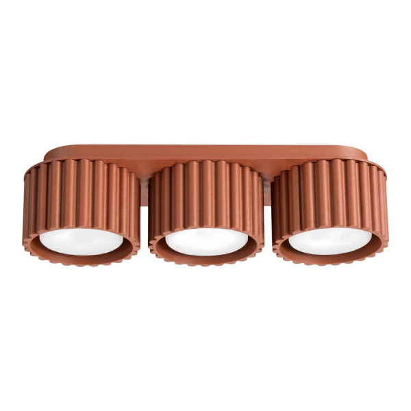 Plafon aluminiowy czerwony 3-punktowy AURA 3 z serii AURA SL.2632 - Sollux Lighting
