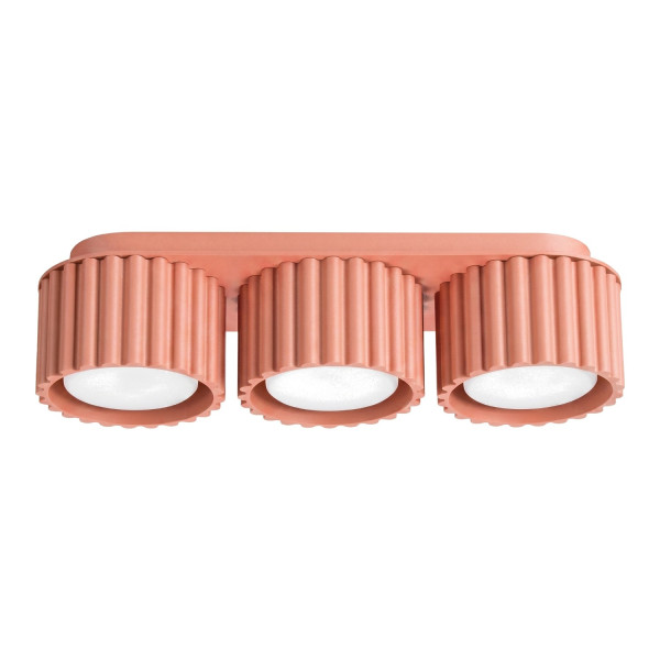 Plafon aluminiowy brzoskwiniowy 3-punktowy 32,5cm z serii AURA SL.2637 - Sollux Lighting