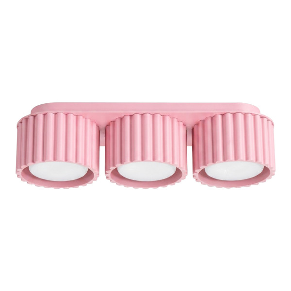 Plafon aluminiowy różowy 3-punktowy AURA 3 z serii AURA SL.2638 - Sollux Lighting