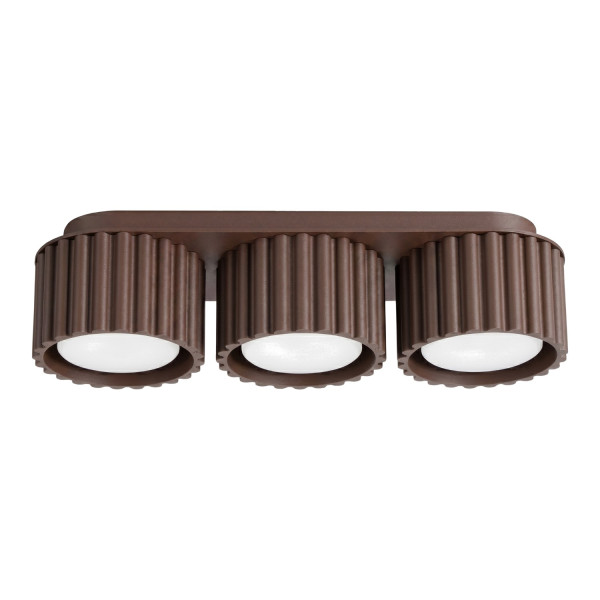 Plafon aluminiowy brązowy 3-punktowy AURA 3 z serii AURA SL.2642 - Sollux Lighting
