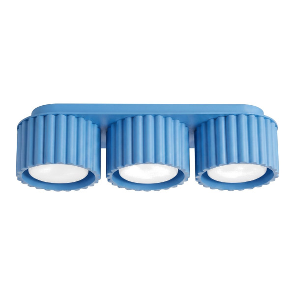 Plafon aluminiowy błękitny 3-punktowy 32,5cm z serii AURA SL.2643 - Sollux Lighting