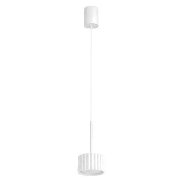 Lampa wisząca aluminiowa biała 10cm z serii AURA SL.2676 - Sollux Lighting