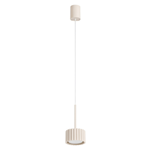 Lampa wisząca aluminiowa beżowa 10cm z serii AURA SL.2678 - Sollux Lighting