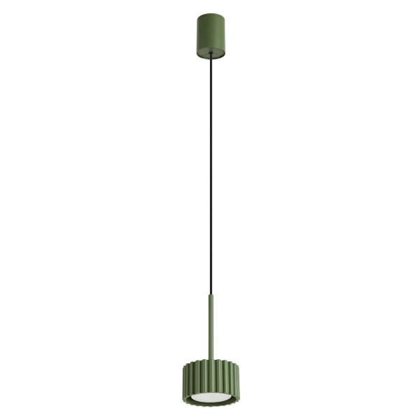 Lampa wisząca aluminiowa oliwkowa 1-punktowa z serii AURA SL.2679 - Sollux Lighting