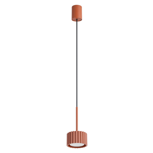 Lampa wisząca aluminiowa ochra czerwona 1-punktowa AURA 1 z serii AURA SL.2680 - Sollux Lighting