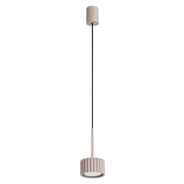 Lampa wisząca aluminiowa taupe kwadratowa 10cm AURA 1 z serii AURA SL.2683 - Sollux Lighting