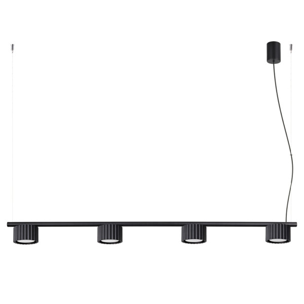 Żyrandol aluminiowy czarny 4-punktowy AURA 4 z serii AURA SL.2696 - Sollux Lighting