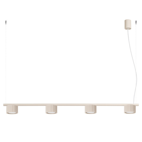 Żyrandol aluminiowy beżowy 4-punktowy z serii AURA SL.2697 - Sollux Lighting