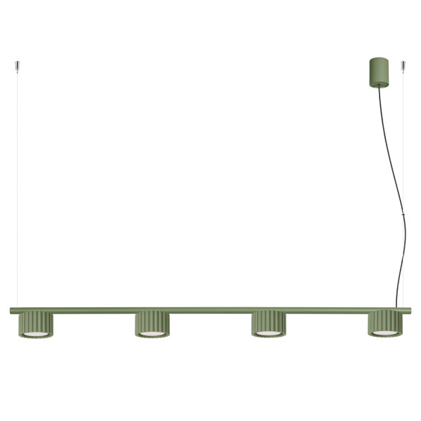 Żyrandol aluminiowy zielony oliwkowy 4-punktowy AURA 4 z serii AURA SL.2698 - Sollux Lighting