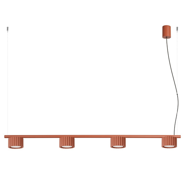 Żyrandol aluminiowy 4-punktowy ochra czerwona AURA 4 z serii AURA SL.2699 - Sollux Lighting