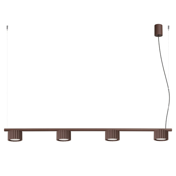 Żyrandol aluminiowy brązowy 4-punktowy z serii AURA SL.2709 - Sollux Lighting