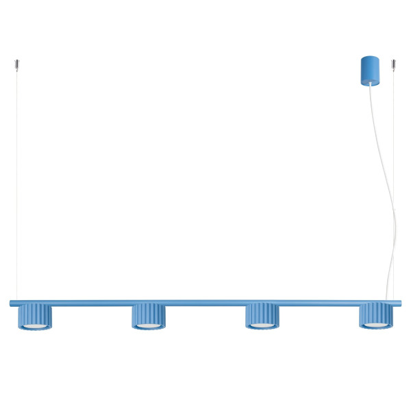 Żyrandol aluminiowy błękitny 4-punktowy AURA z serii AURA SL.2710 - Sollux Lighting