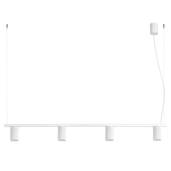Żyrandol aluminiowy biały 4-punktowy KARBON 4 z serii KARBON SL.2711 - Sollux Lighting