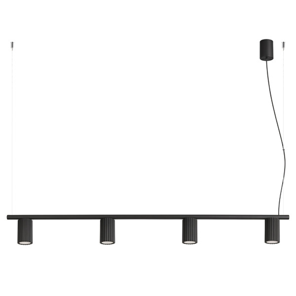 Żyrandol aluminiowy czarny 4-punktowy KARBON SL.2712 - Sollux Lighting